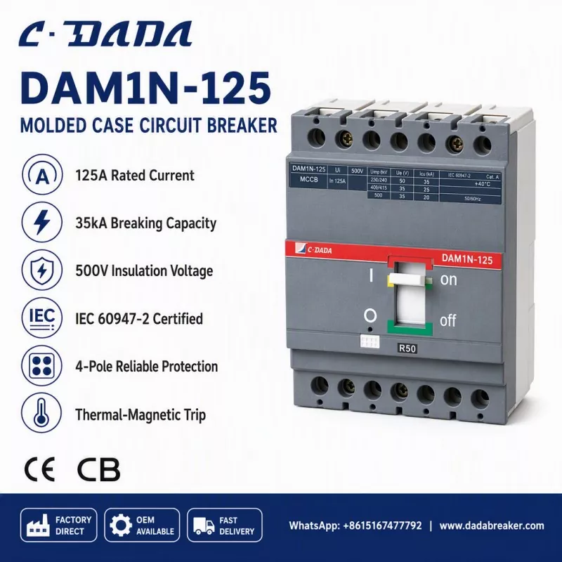 Að tryggja heilindi undirdreifingar: C·DADA DAM1N-125 MCCB lausnin